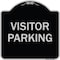 Signmission Designer Series Sign-Visitor Parking, Black & Silver Heavy-Gauge Aluminum, 18" x 18", BS-1818-9869 A-DES-BS-1818-9869 - alternate 1